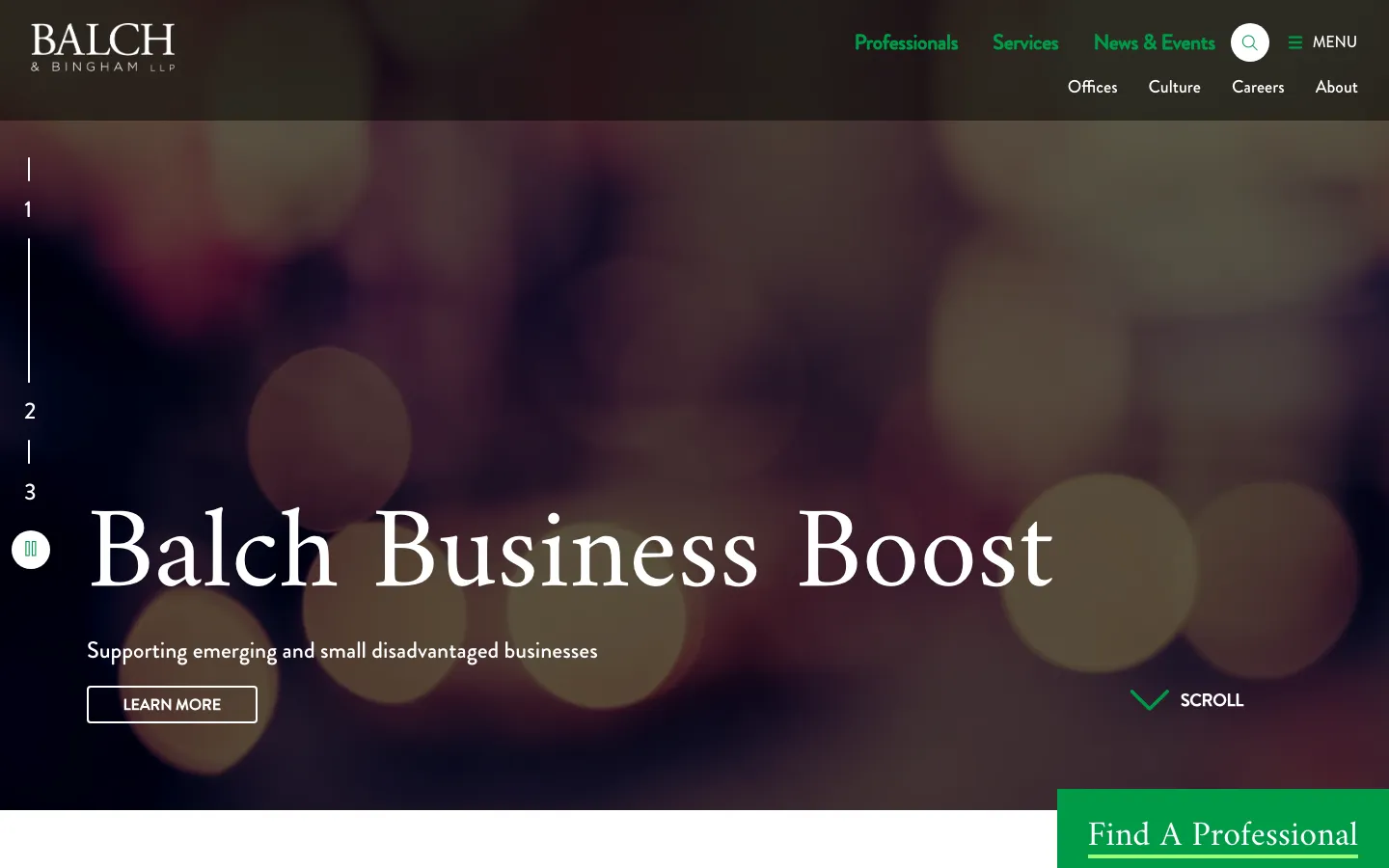Screenshot of the Balch & Bingham LLP website