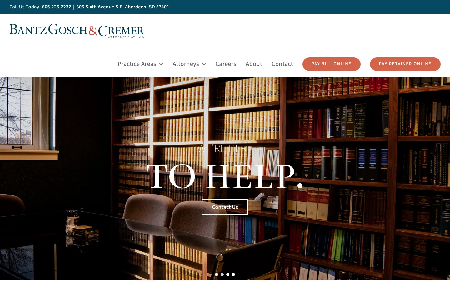 Screenshot of the Bantz, Gosch & Cremer, L.L.C. website