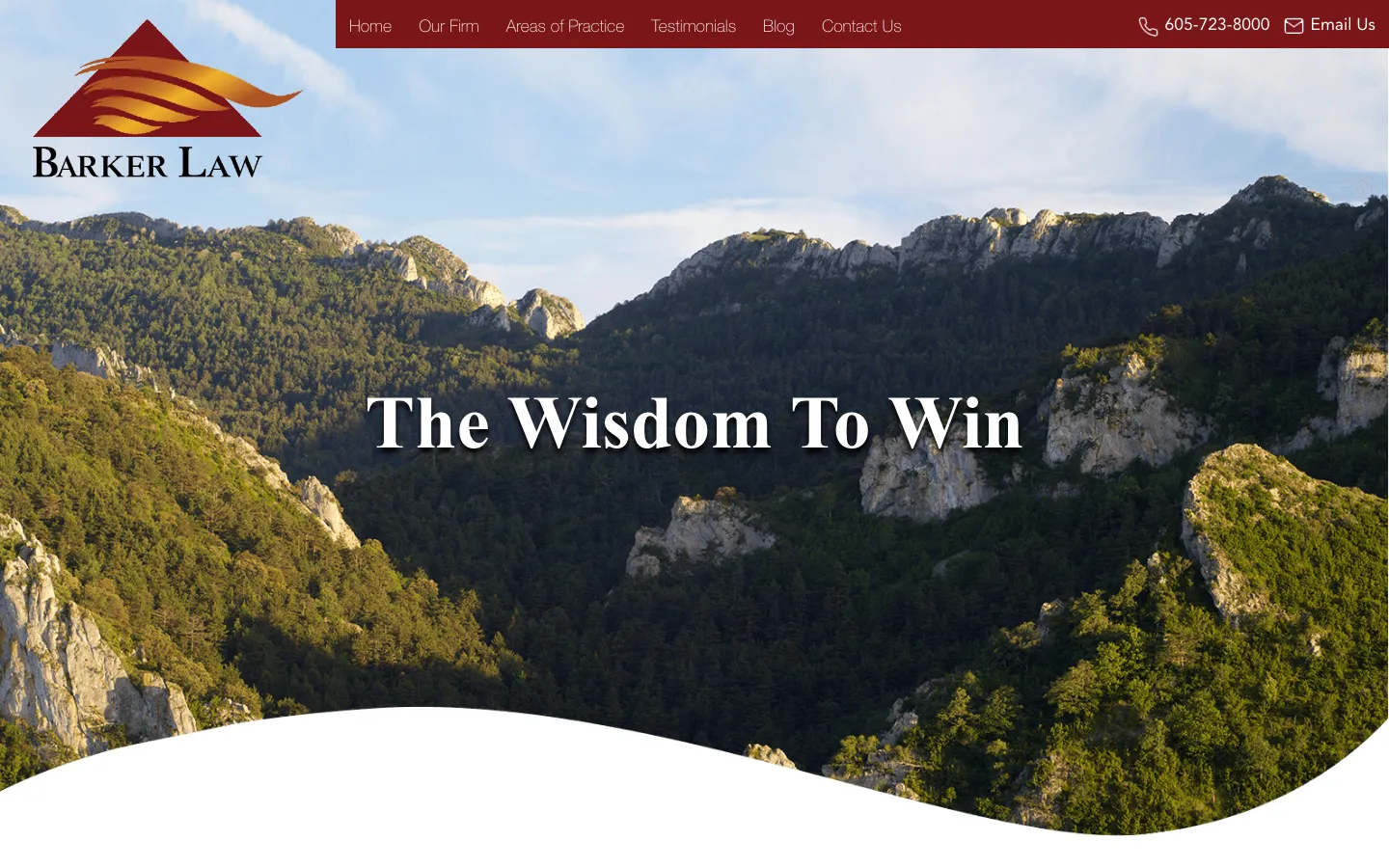 Screenshot of the Barker Law Firm, LLC website