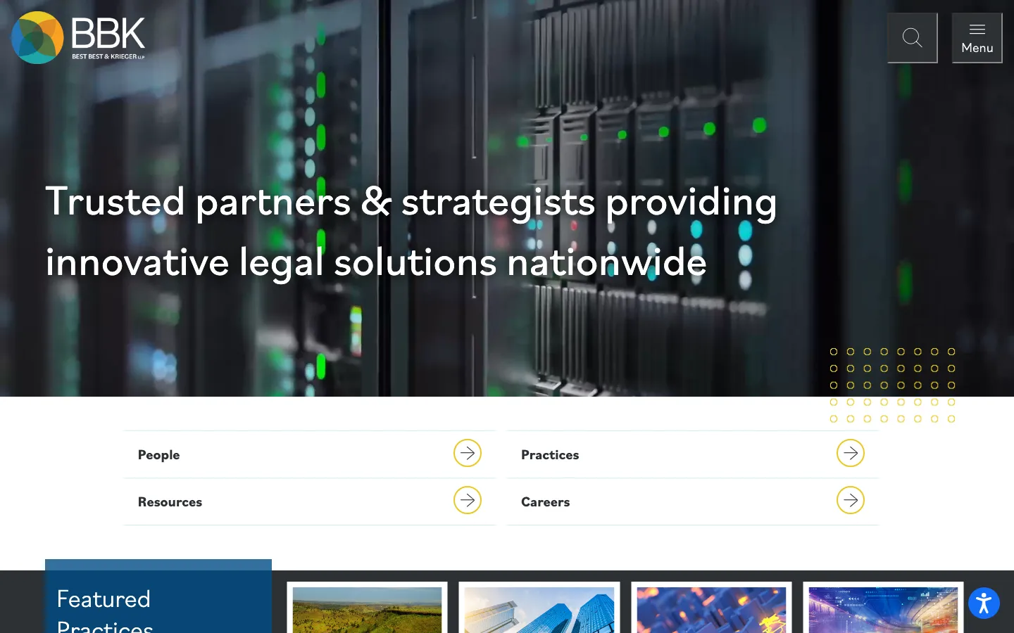 Screenshot of the Best Best & Krieger LLP website