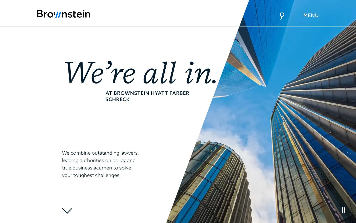Screenshot of the Brownstein Hyatt Farber Schreck LLP website