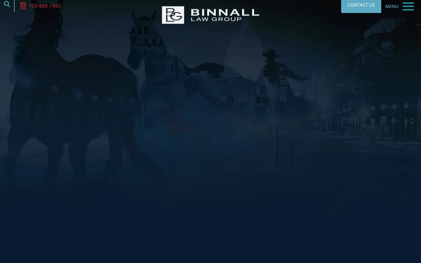 Screenshot of the Binnall Law Group, PLLC website
