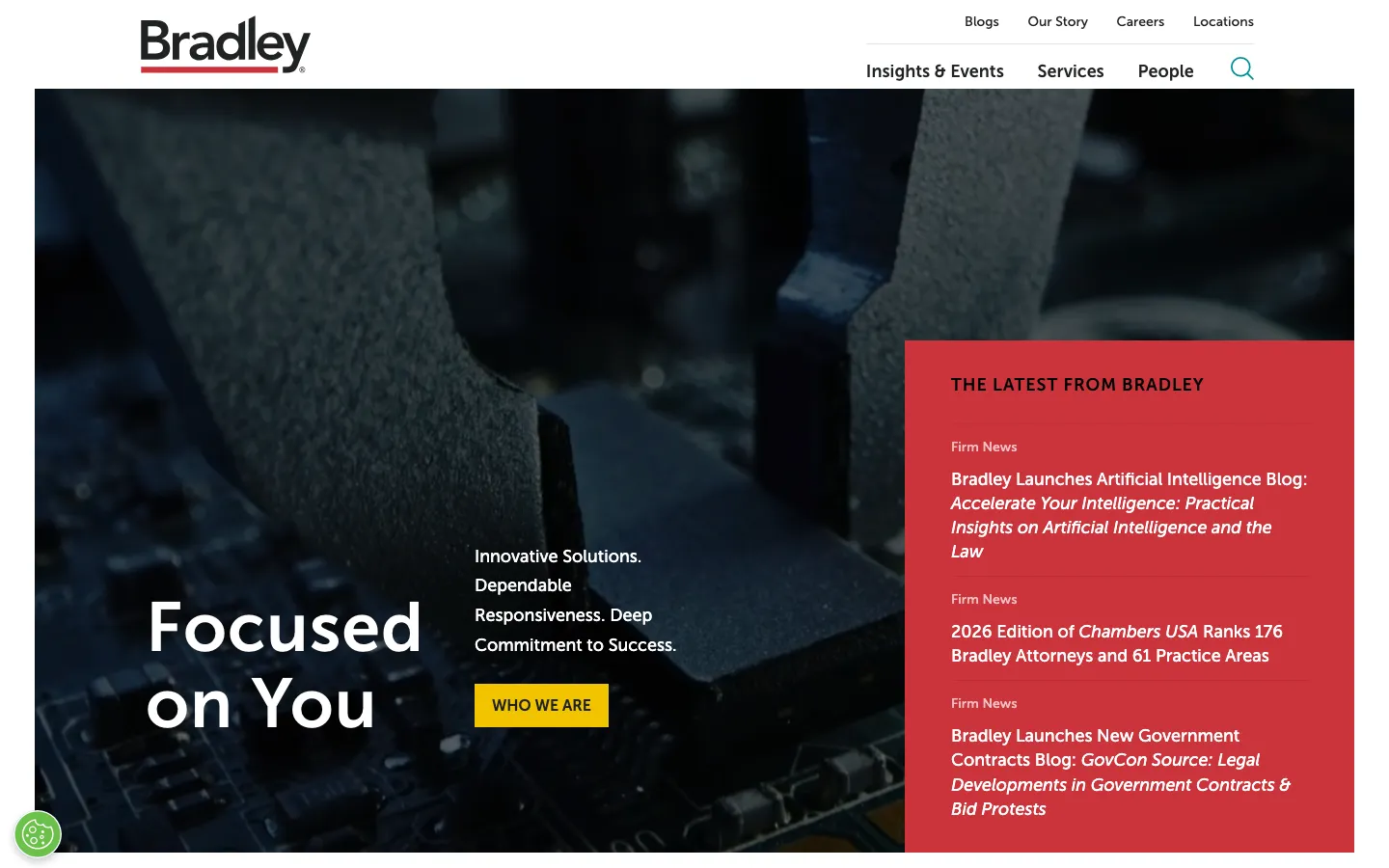 Screenshot of the Bradley Arant Boult Cummings LLP website