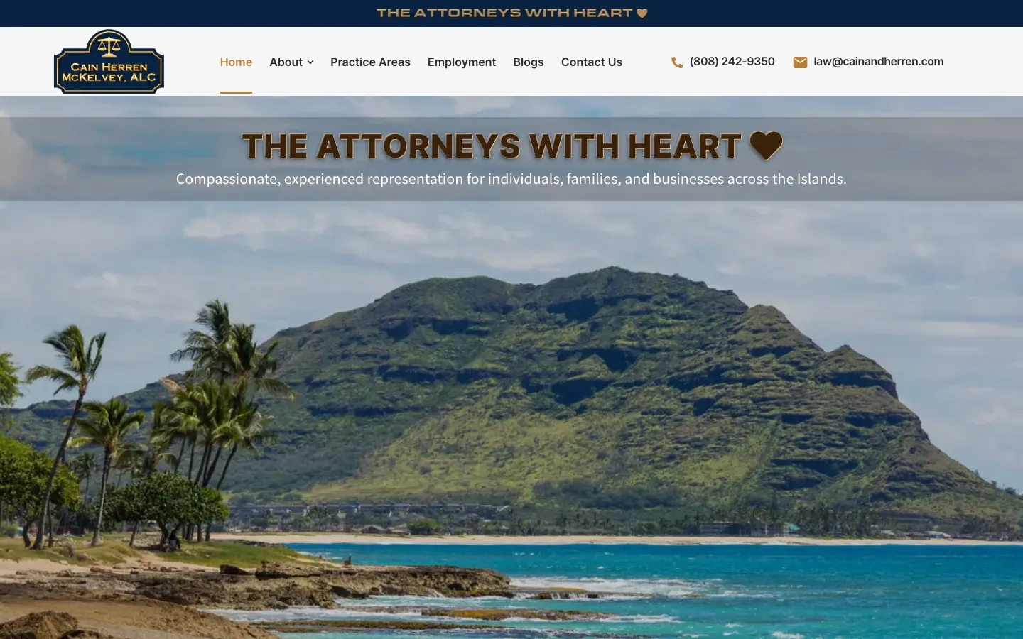 Screenshot of the Cain Herren McKelvey, ALC website