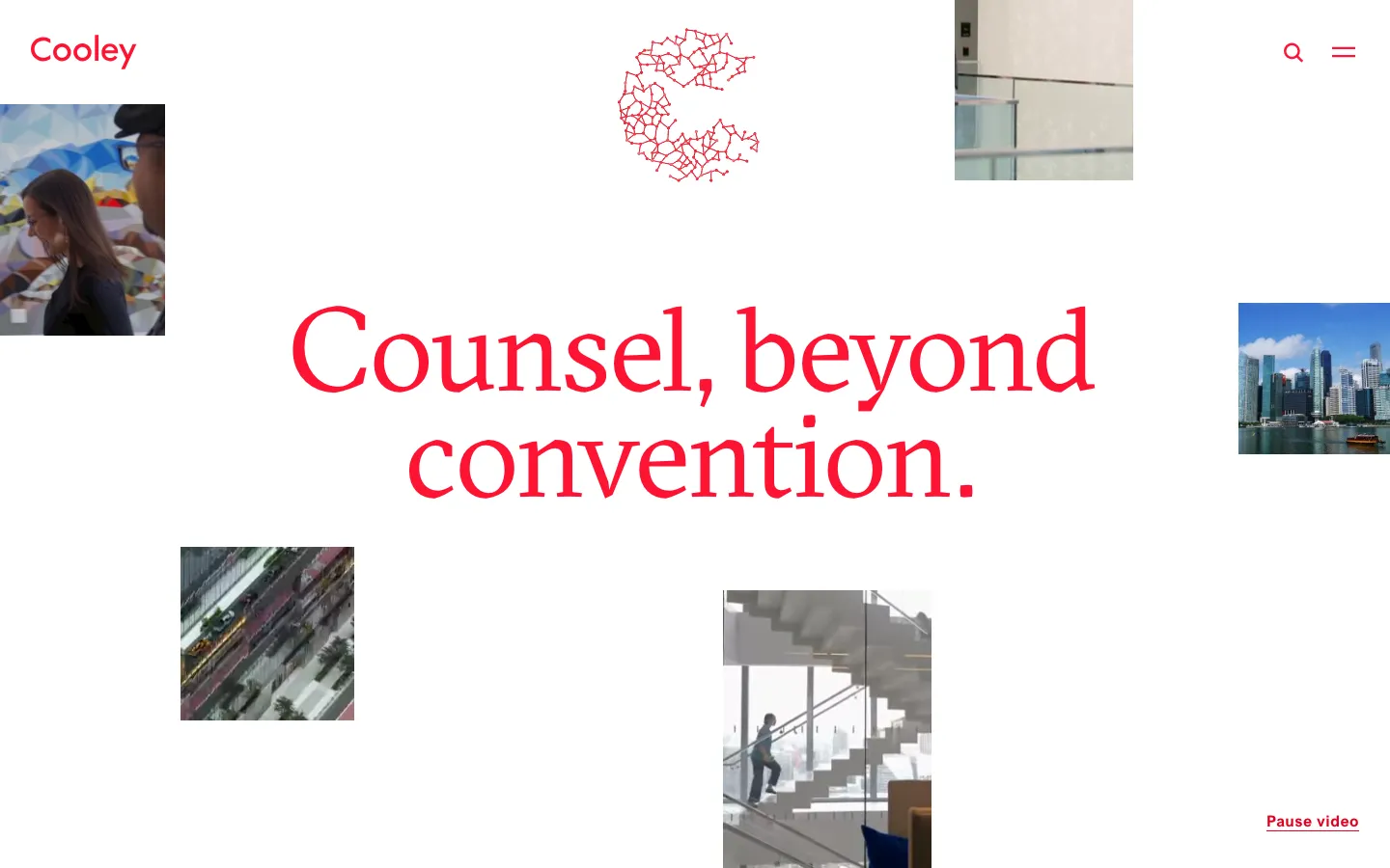Screenshot of the Cooley LLP website