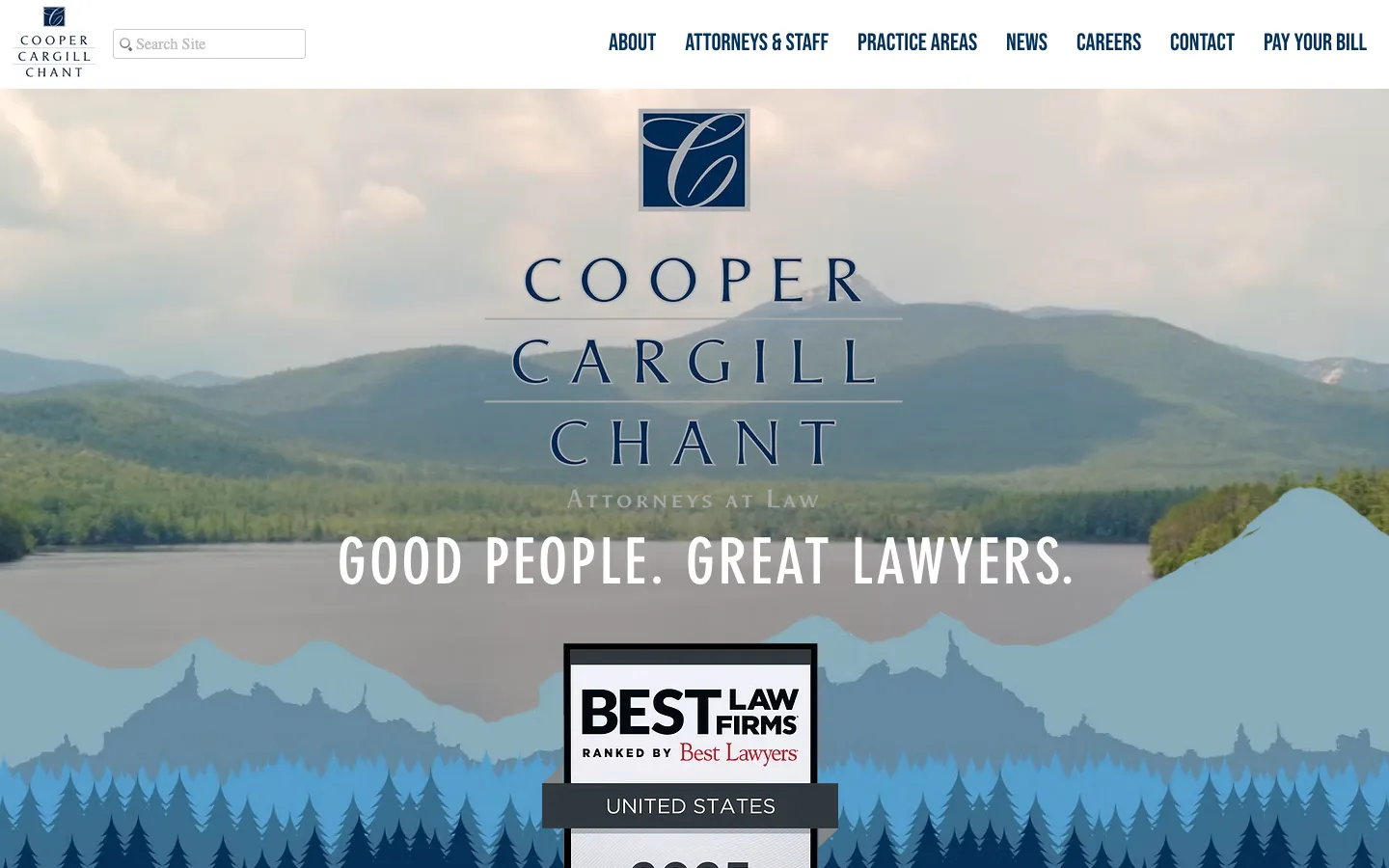 Screenshot of the Cooper Cargill Chant, P.A. website
