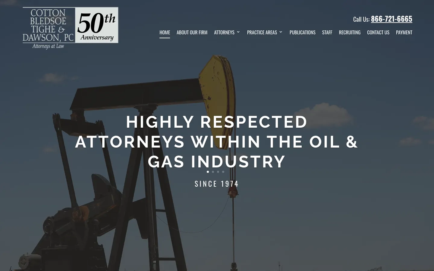 Screenshot of the Cotton, Bledsoe, Tighe & Dawson, P.C. website