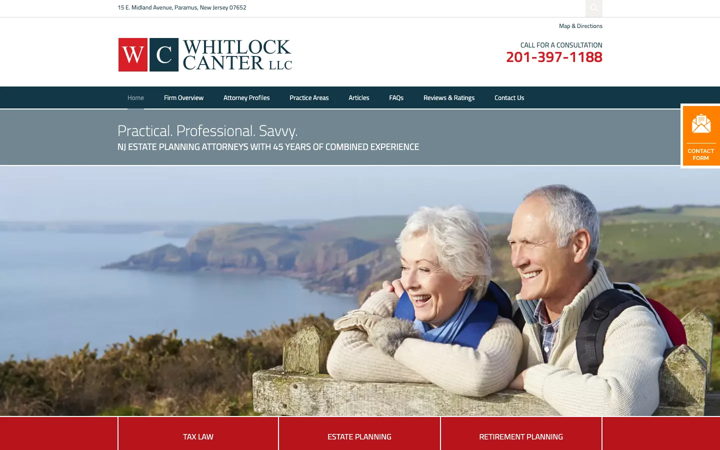 Screenshot of the Whitlock Canter LLC website