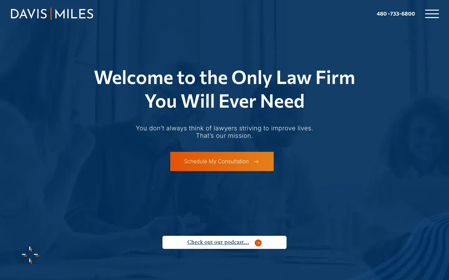 Screenshot of the Davis Miles McGuire Gardner, PLLC website