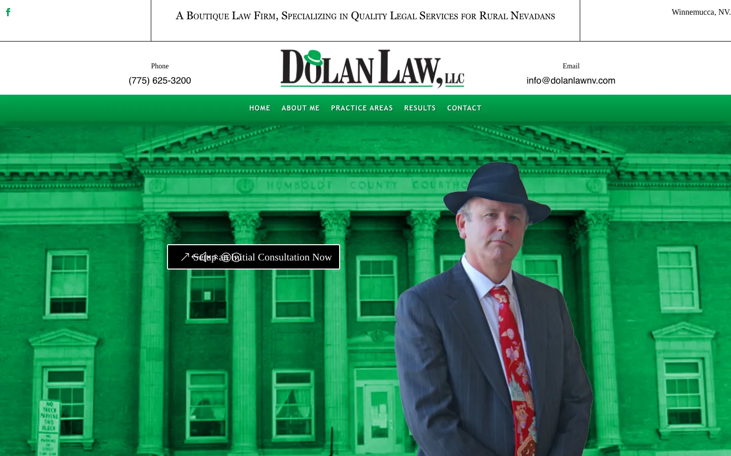 Screenshot of the Dolan Law, LLC website