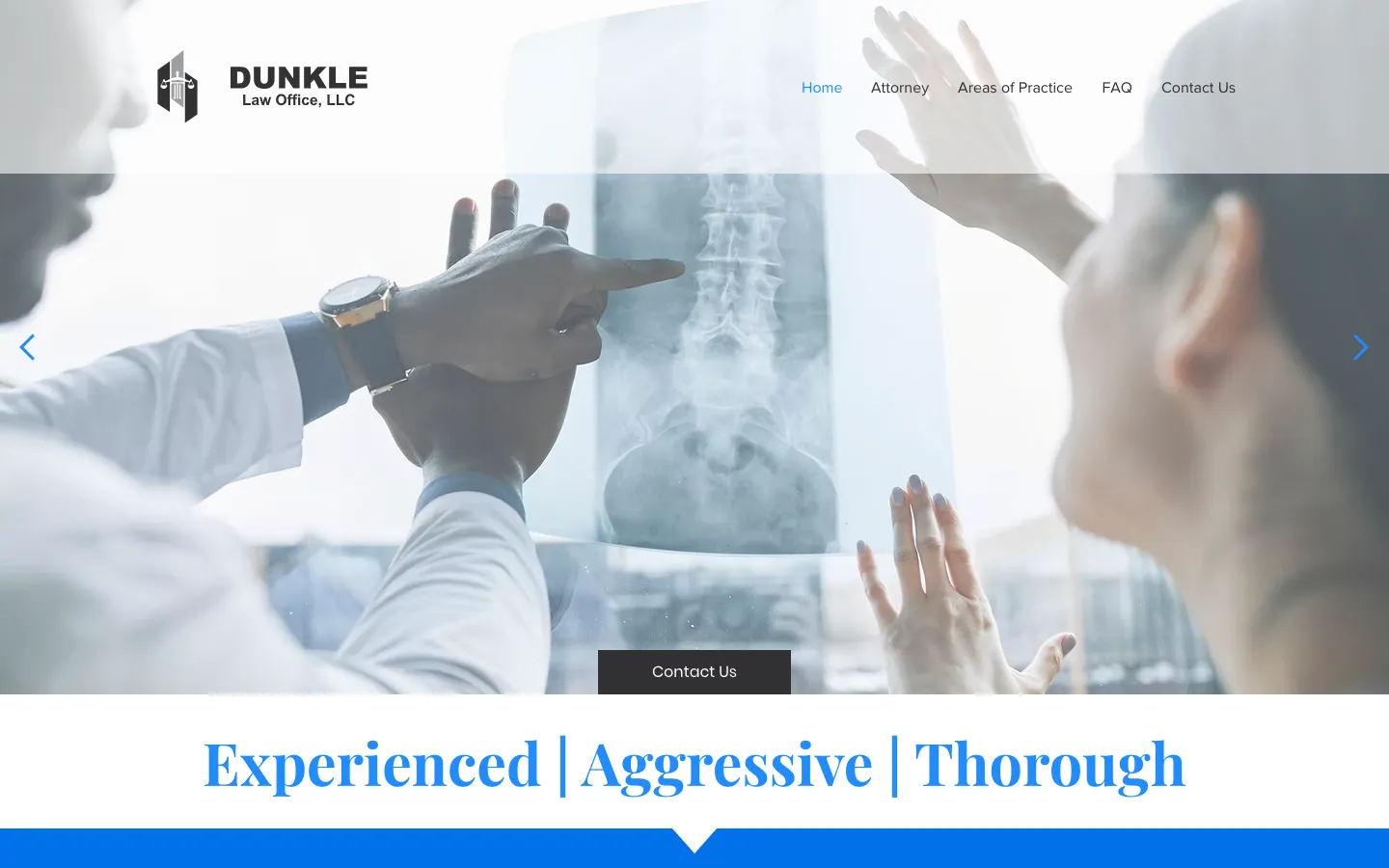 Screenshot of the Dunkle Law Office, LLC website