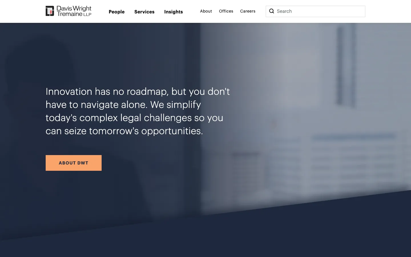 Screenshot of the Davis Wright Tremaine LLP website