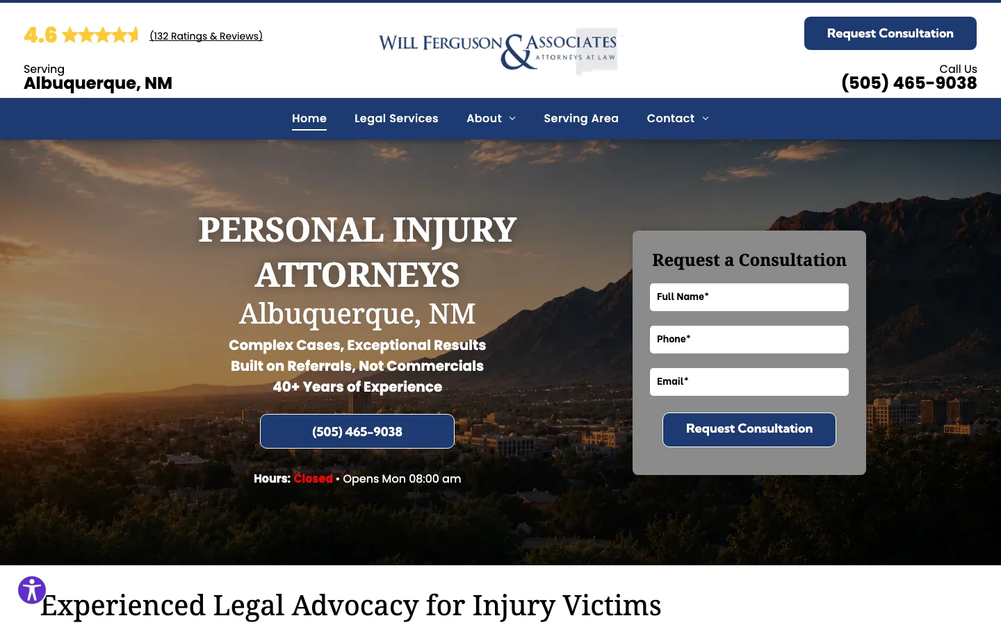 Screenshot of the Will Ferguson & Associates website
