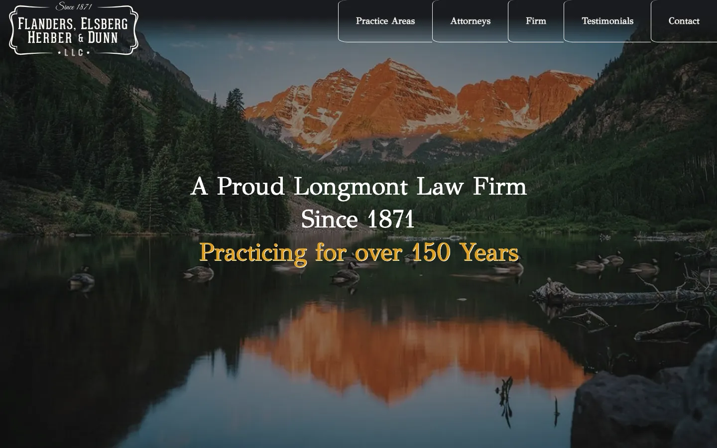 Screenshot of the Flanders, Elsberg, Herber & Dunn, LLC website
