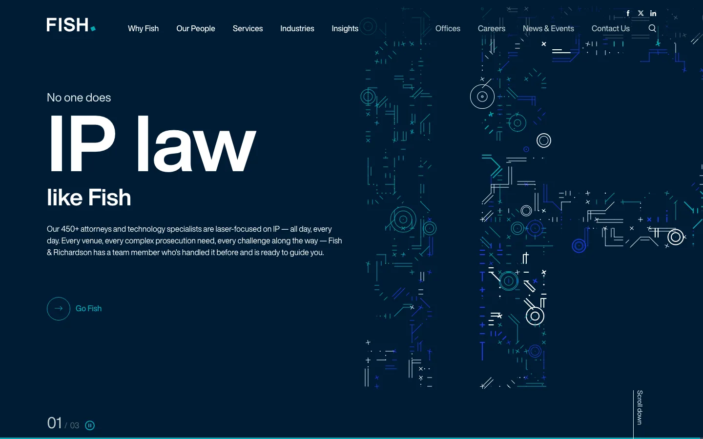 Screenshot of the Fish & Richardson P.C. website