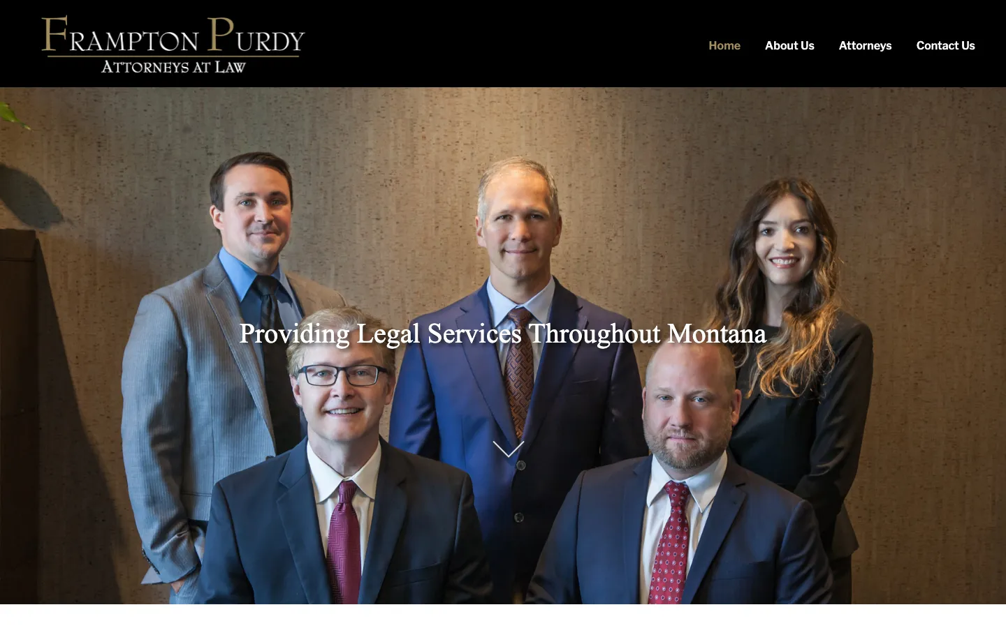 Screenshot of the Frampton Purdy Law Firm website