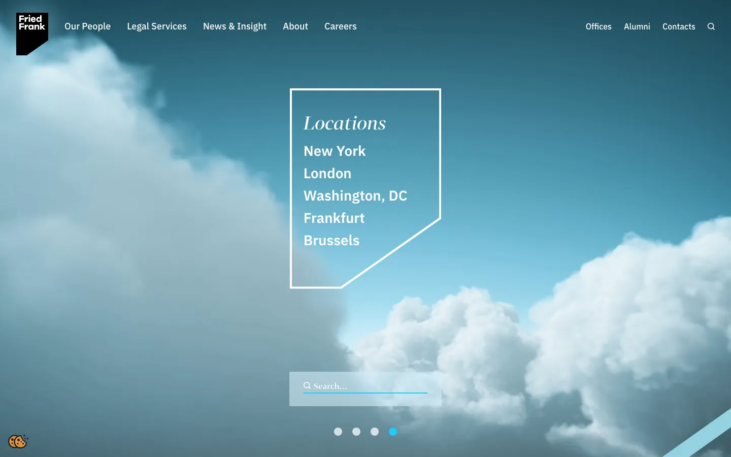 Screenshot of the Fried, Frank, Harris, Shriver & Jacobson LLP website