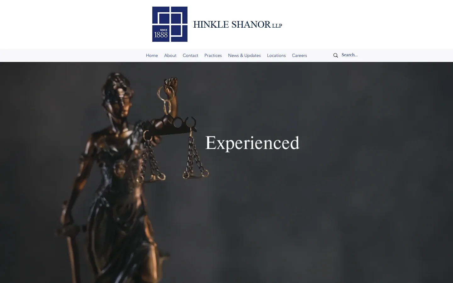 Screenshot of the Hinkle Shanor LLP website