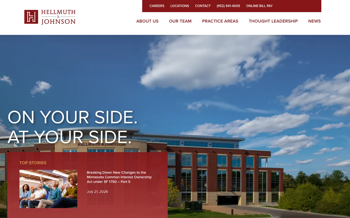Screenshot of the Hellmuth & Johnson, PLLC website