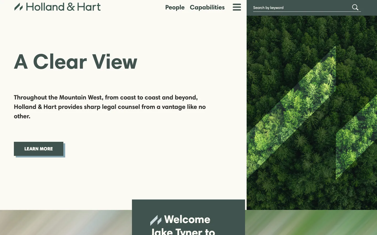 Screenshot of the Holland & Hart LLP website