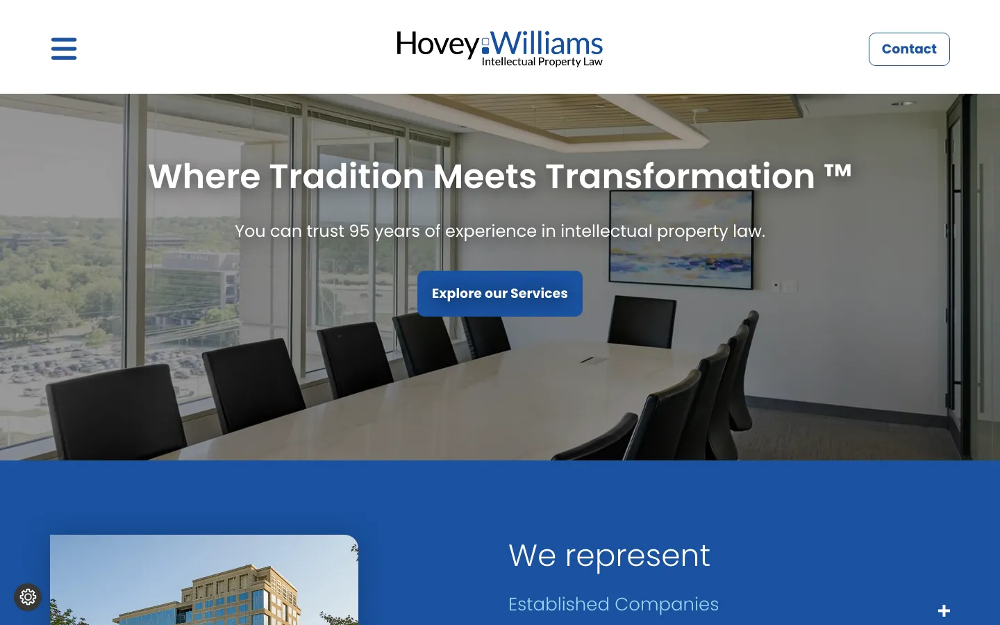 Screenshot of the Hovey Williams LLP website