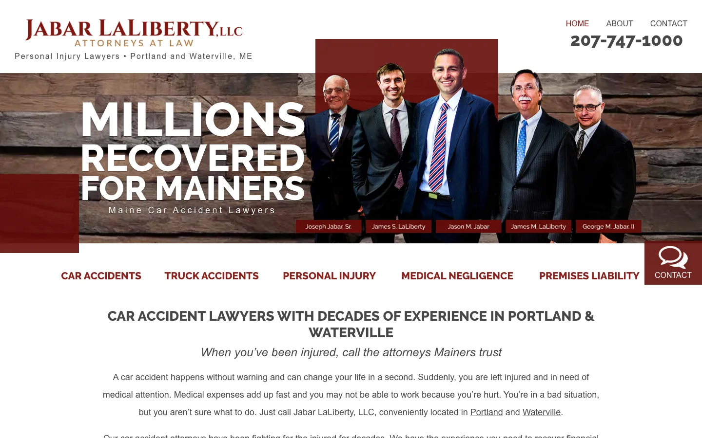 Screenshot of the Jabar LaLiberty, LLC website