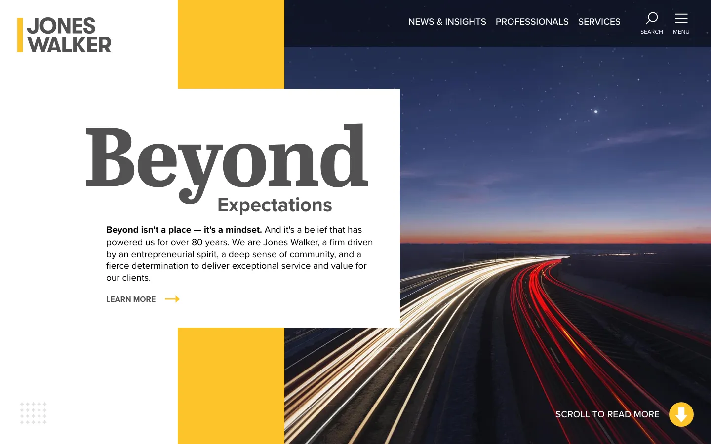 Screenshot of the Jones Walker LLP website