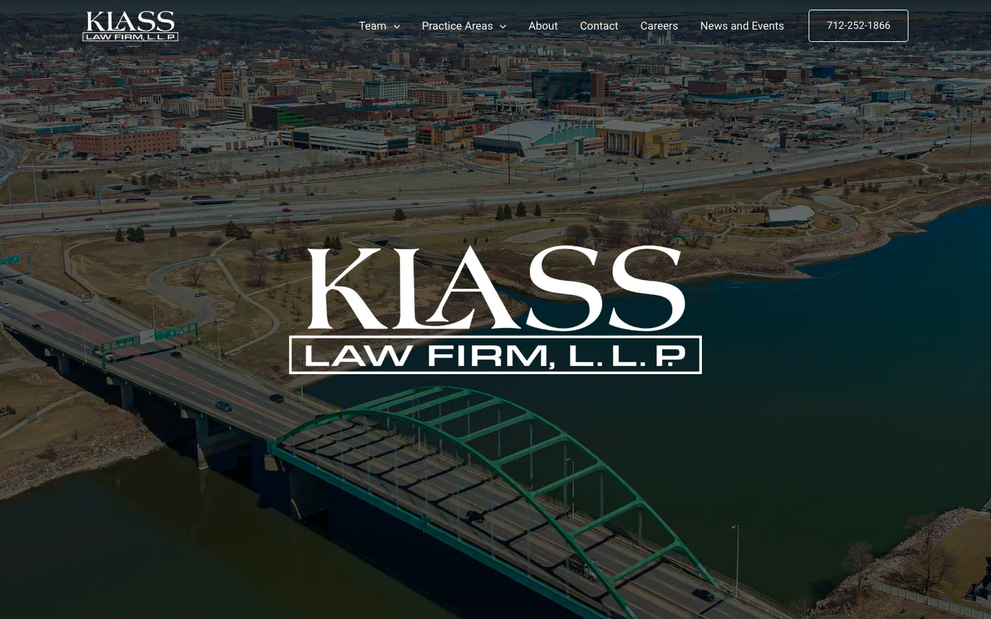 Screenshot of the Klass Law Firm, L.L.P. website