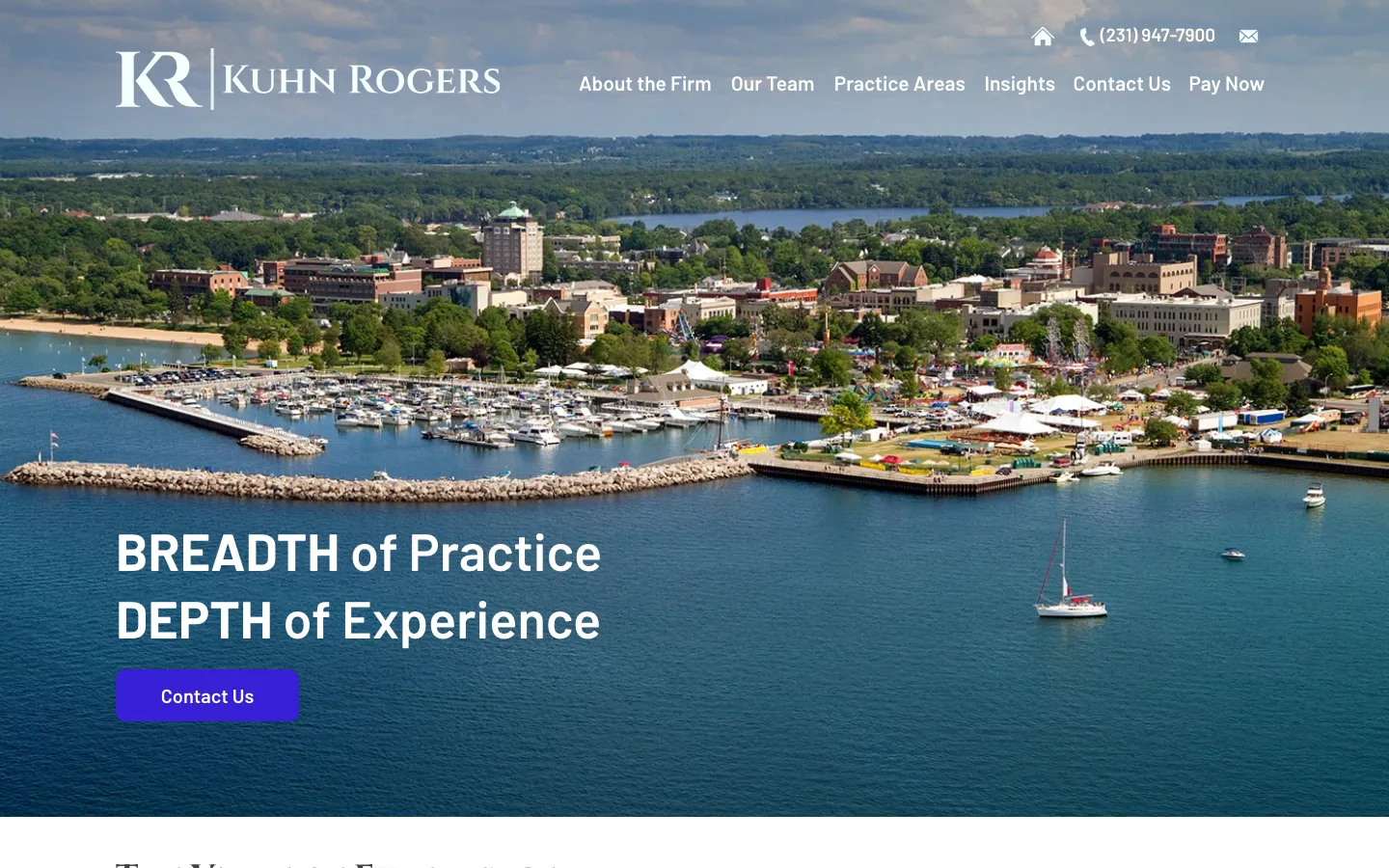 Screenshot of the Kuhn Rogers PLC website