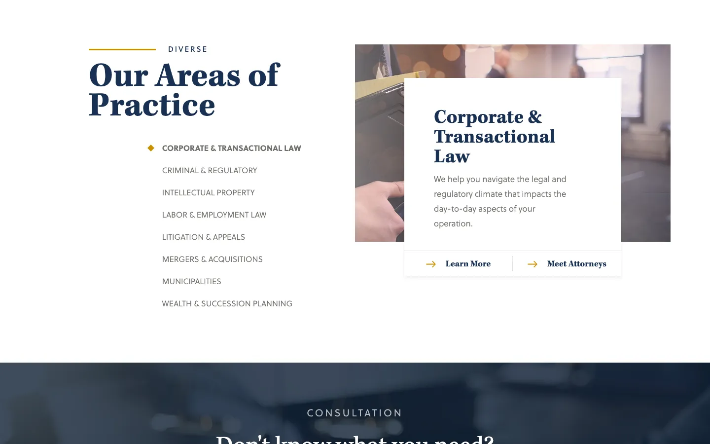 Screenshot of the Lane & Waterman LLP website