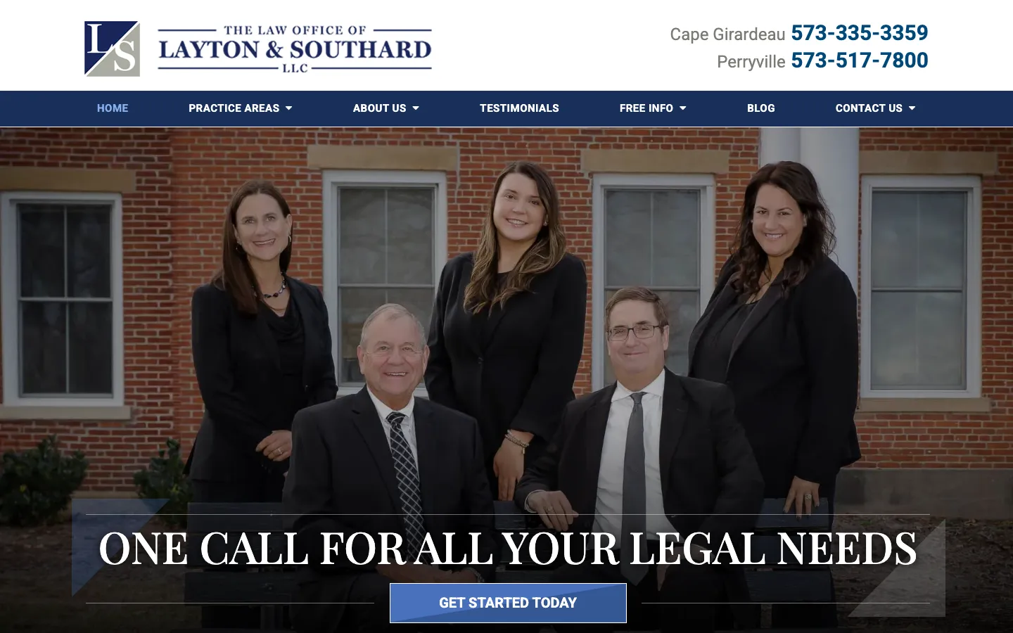 Screenshot of the Layton & Southard, LLC website