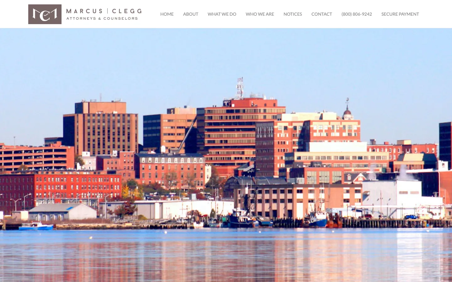 Screenshot of the Marcus Clegg website