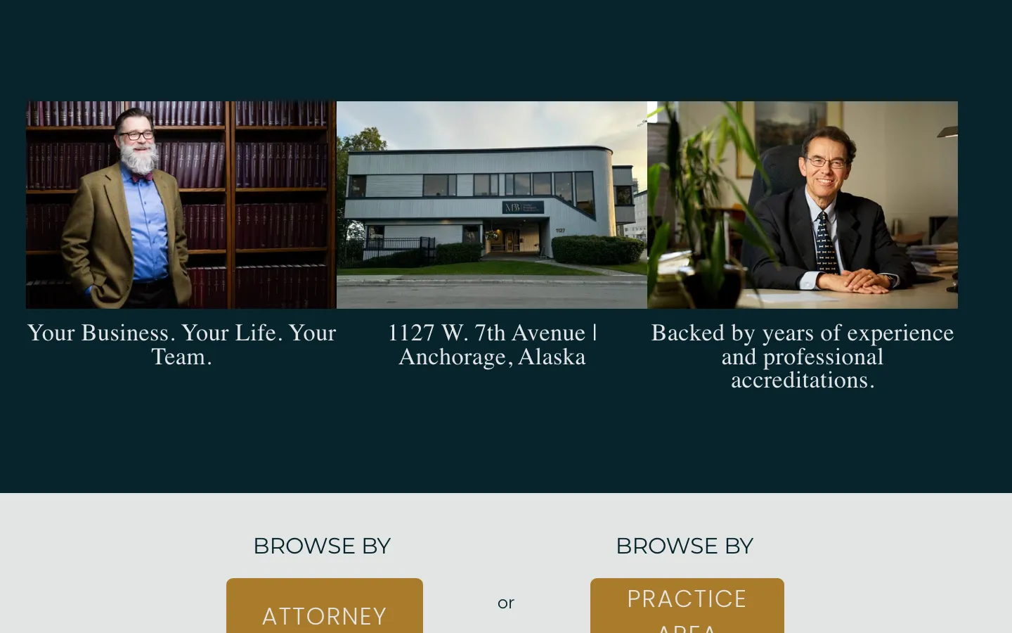 Screenshot of the Manley Brautigam Bankston P.C. website