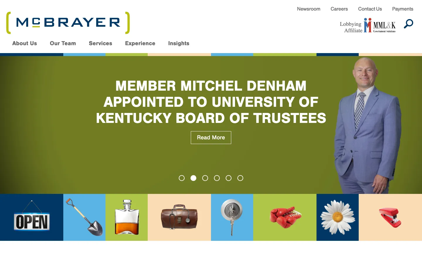 Screenshot of the McBrayer PLLC website