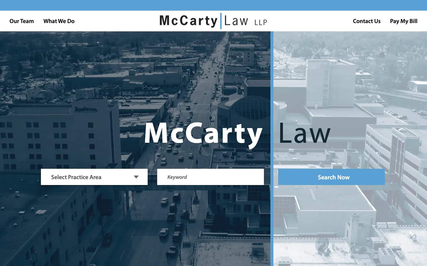 Screenshot of the McCarty Law LLP website