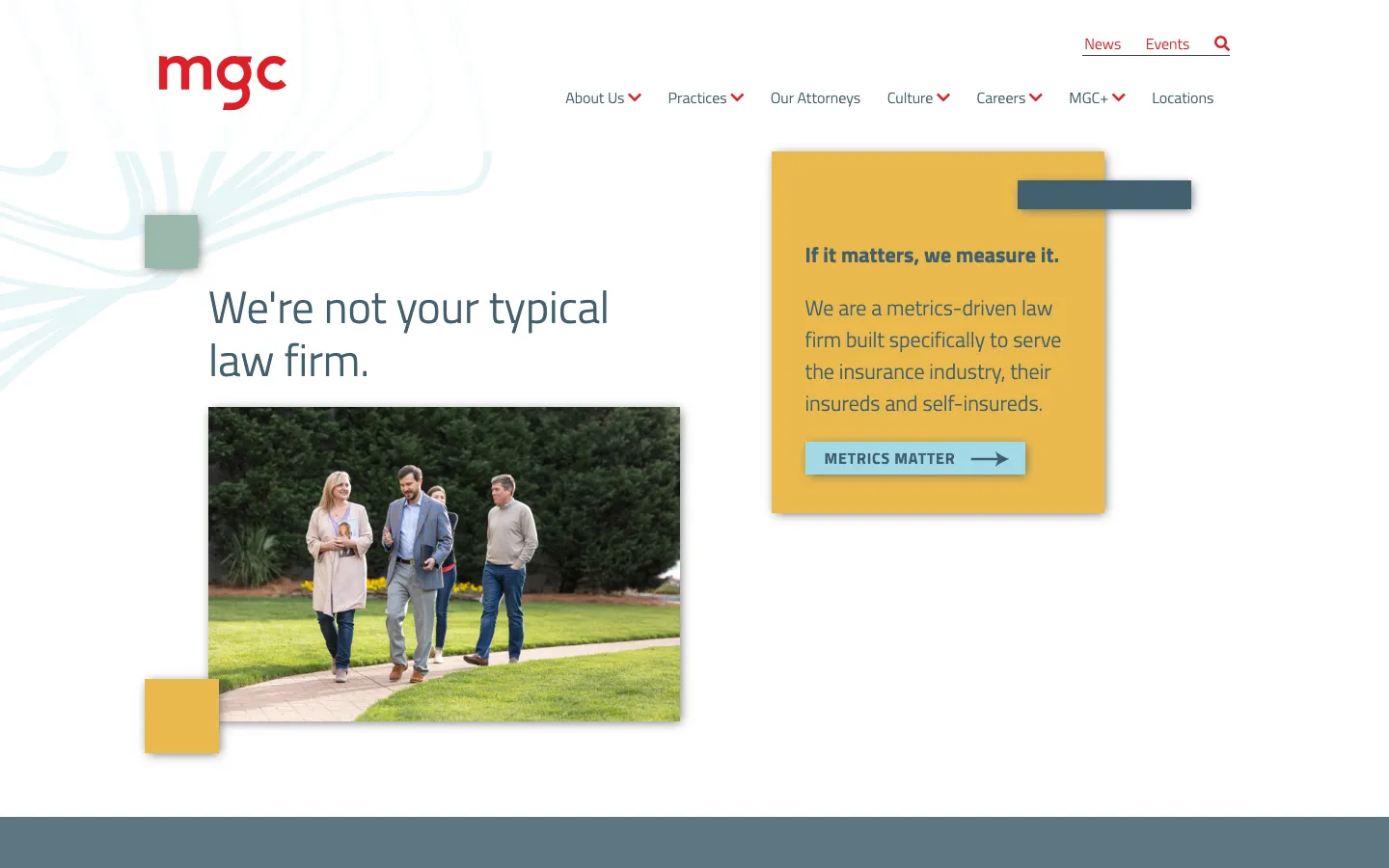 Screenshot of the McAngus Goudelock & Courie, LLC website