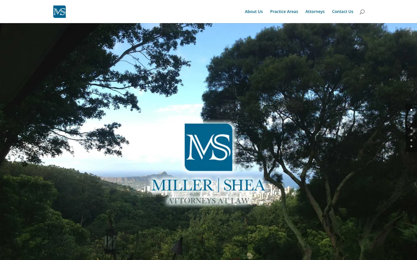 Screenshot of the Miller Shea, LLLC website
