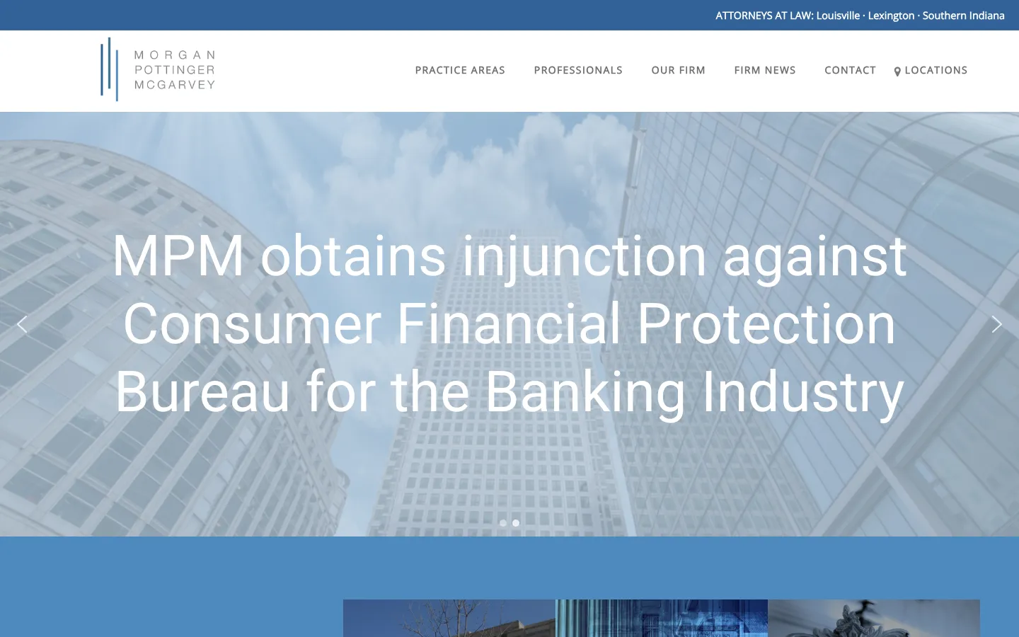 Screenshot of the Morgan Pottinger McGarvey website
