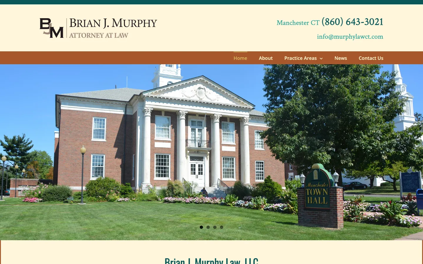 Screenshot of the Brian J. Murphy Law, LLC website