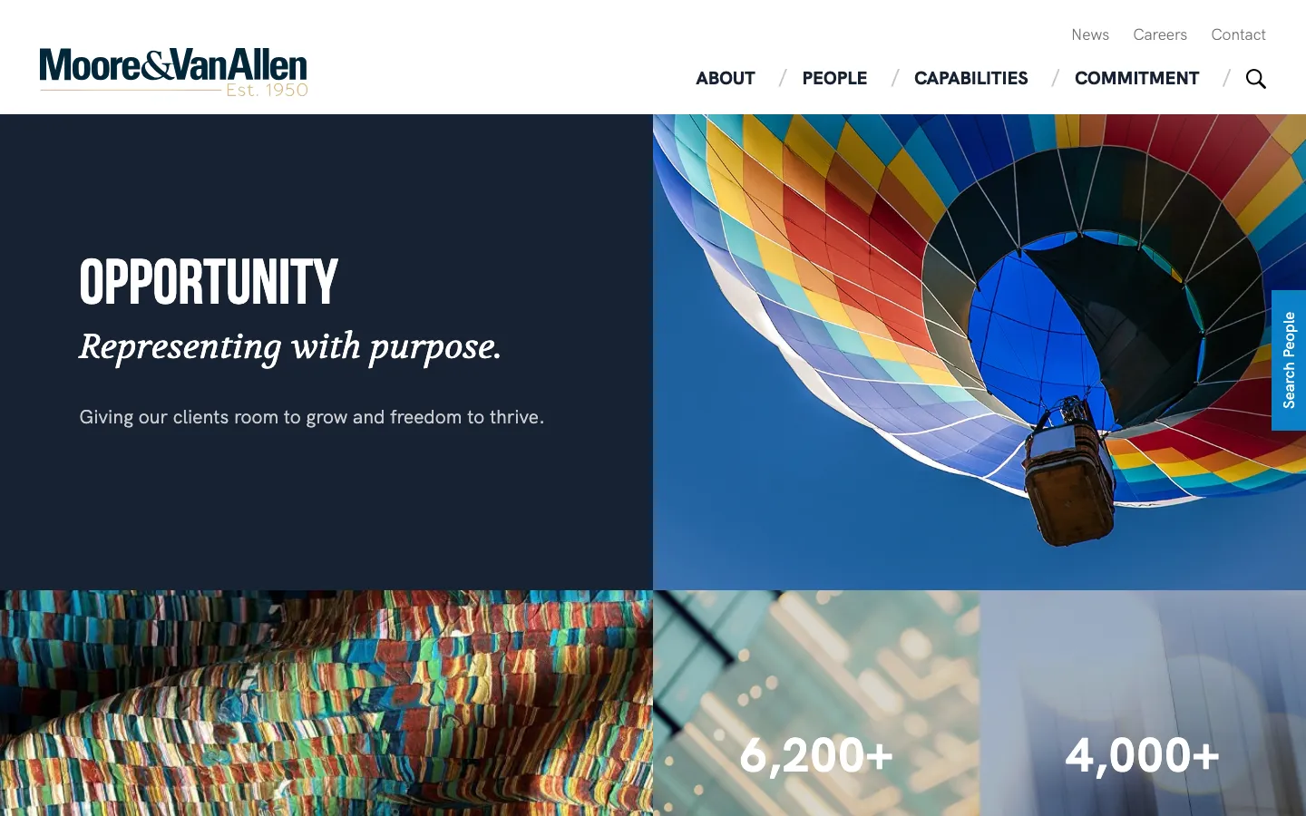 Screenshot of the Moore & Van Allen PLLC website