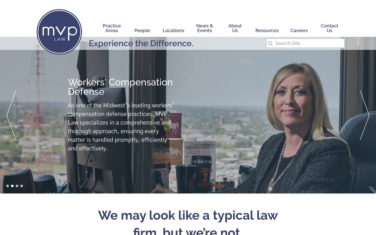 Screenshot of the McAnany, Van Cleave & Phillips, P.A. (MVP Law) website