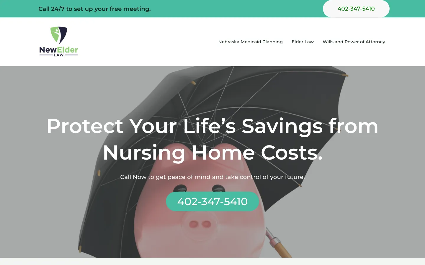 Screenshot of the New Elder Law of Nebraska website
