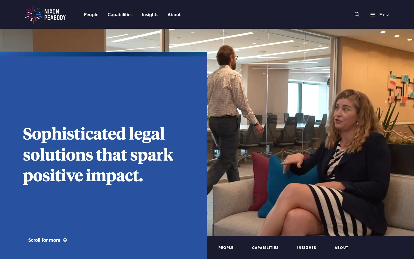 Screenshot of the Nixon Peabody LLP website