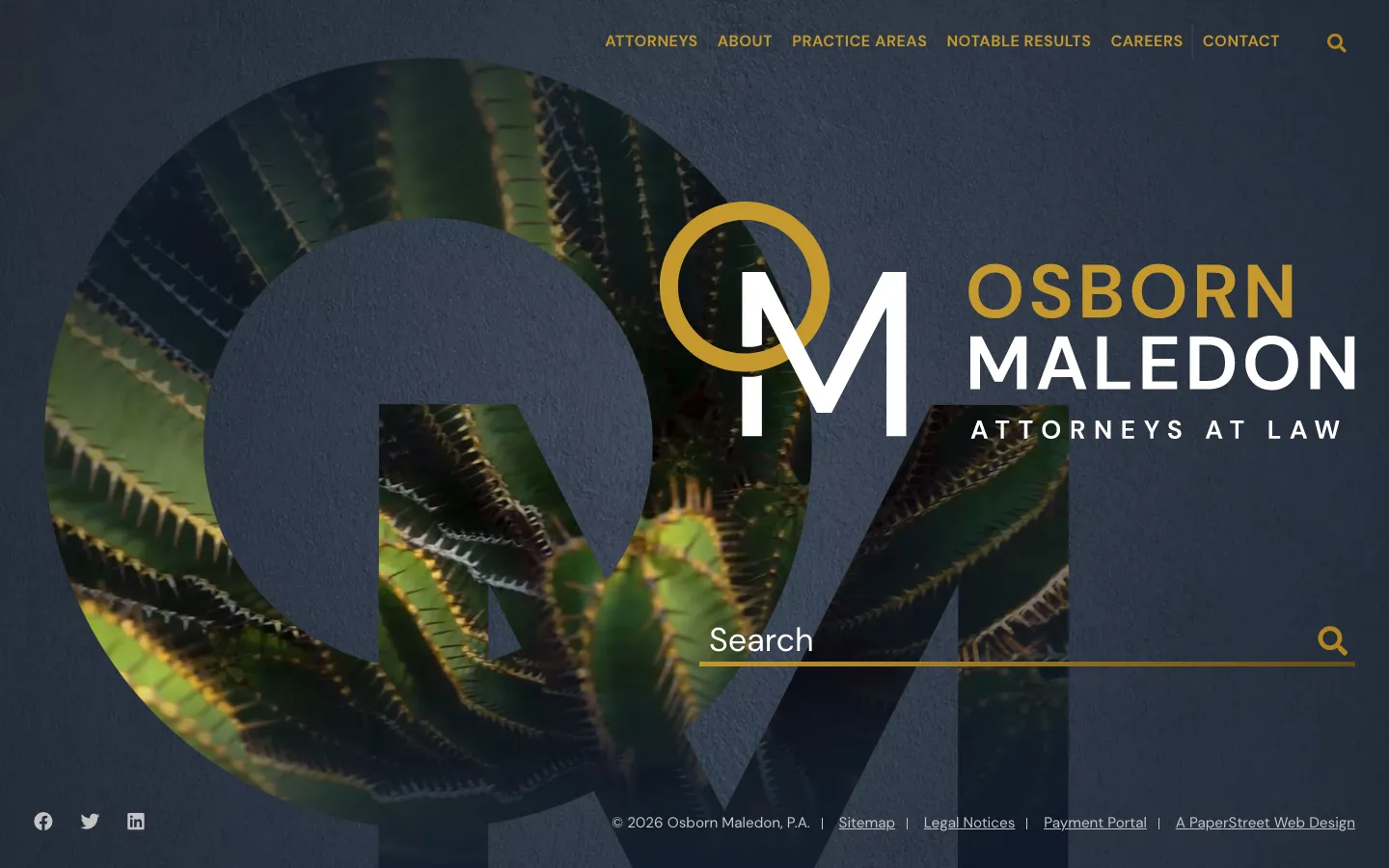 Screenshot of the Osborn Maledon, P.A. website