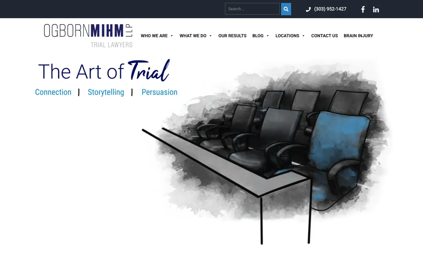 Screenshot of the Ogborn Mihm, LLP website