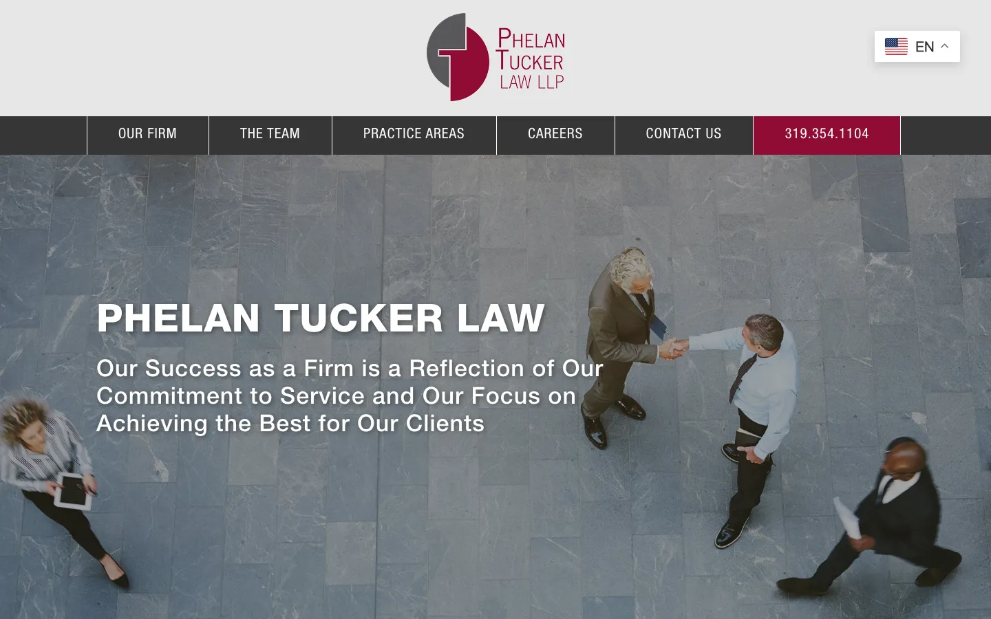 Screenshot of the Phelan Tucker Law LLP website