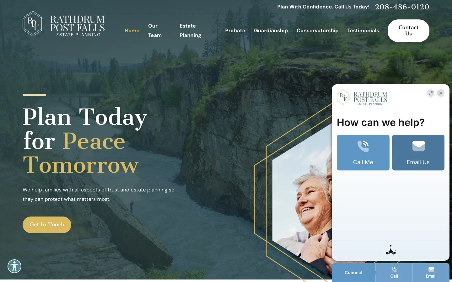 Screenshot of the Rathdrum & Post Falls Estate Planning website