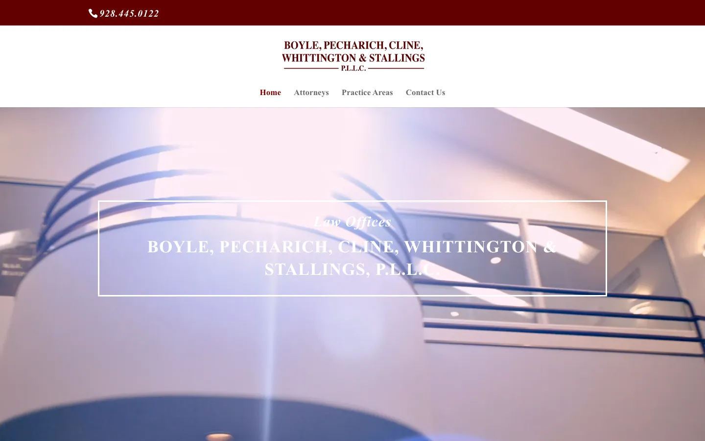 Screenshot of the Prescott Law Offices website