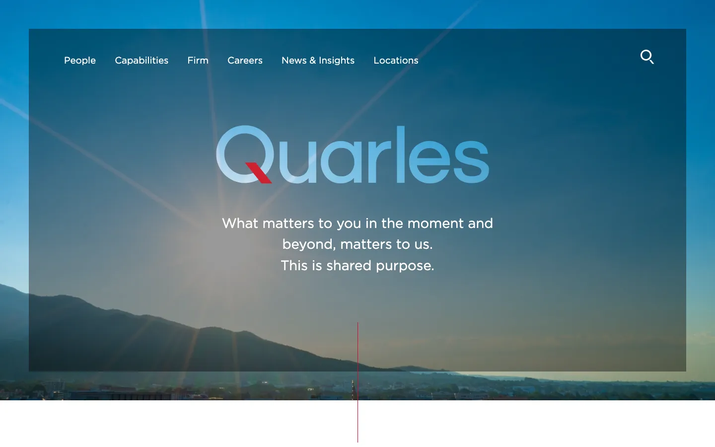Screenshot of the Quarles & Brady LLP website