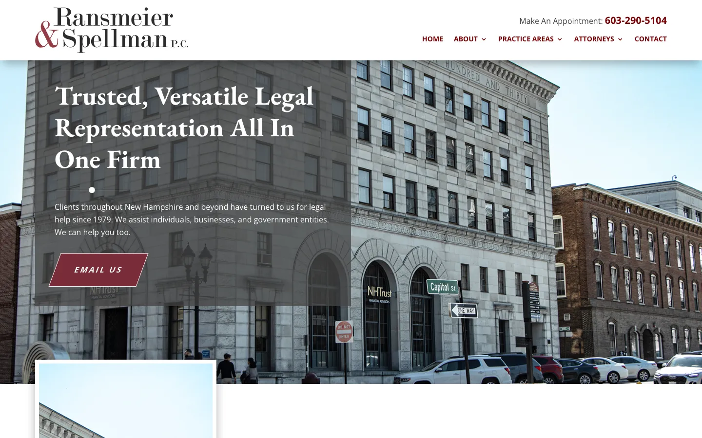Screenshot of the Ransmeier & Spellman P.C. website